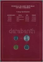 Comore-szigetek 1977-1994. 10Fr-100Fr (4xklf), "Coin Sets of All Nations" forgalmi szett f...