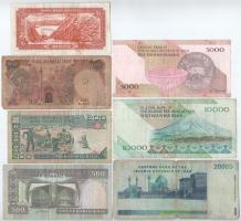Irán 7db-os bankjegy tétel, mind klf 20-20.000R közötti címletek T:III,III-