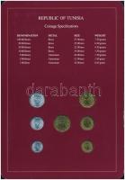 Tunézia 1960-1993. 1m-100m (7xklf), "Coin Sets of All Nations" forgalmi szett felbélyegzet...