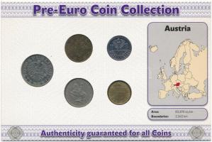 Ausztria 1969-1992. 10gr-10Sch (5xklf) forgalmi szett "Az utolsó nemzeti érmék" T:2,2-
Au...