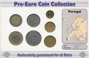 Portugália 1987-2000. 1E-200E (7xklf) forgalmi szett "Az utolsó nemzeti érmék" T:1-3
Port...