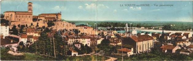 1929 La Voulte-sur-Rhone. 2-tiled folding panoramacard