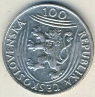 Csehszlovákia 1951. 100K Ag "Kommunista párt 30. évfordulója" T:2