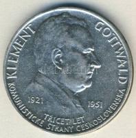 Csehszlovákia 1951. 100K Ag "Kommunista párt 30. évfordulója" T:2