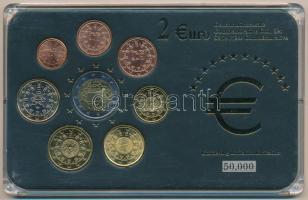 Portugália 2002-2007. 1c-2E (8xklf) forgalmi szett műanyag tokban T:1-2 Portugal 2002-2007. 1 Cent - 2 Euro (8xdiff) coin set in plastic case C:UNC-XF