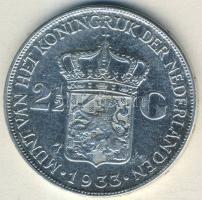 Hollandia 1933. 2 1/2G Ag "Wilhelmina" T:2/3