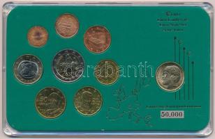 Görögország 2002-2006. 1c-2E (8xklf) forgalmi szett + 1984. 5Dr Cu-Ni műanyag tokban T:1-2 Greece 2002-2006. 1 Cent - 2 Euro (8xdiff) coin set + 1984. 5 Drachmai Cu-Ni in plastic case C:UNC-XF
