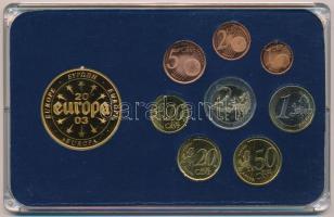 Szlovénia 2007. 1c-2E (8xklf) forgalmi szett + 2003. "Europa" kétoldalas aranyozott emléké...