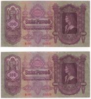 1930. 100P (4x) 2+2 sorszámkövetők T:I-,II Adamo P17