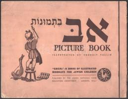 cca 1940 Gozal Yehudit Yellin gyermek kifestő héber képeskönyv