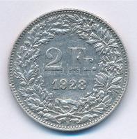 Svájc 1928B 2Fr Ag T:2 Switzerland 1928B 2 Francs Ag C:XF  Krause KM#21