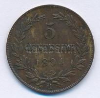 San Marino 1894R 5c Cu T:2 San Marino 1894R 5 Centesimi Cu C:XF  Krause KM#1