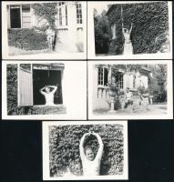 cca 1960 Egy privát fotózás képei 9 db akt fotó 9x12 cm
