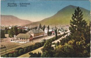 1917 Rózsahegy, Ruzomberok; vasútállomás, pályaudvar / railway station