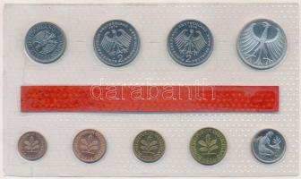 NSZK 1974J 1pf-5M (9xklf) forgalmi szett műanyag tokban T:BU
GFR 1974J 1 Pfennig - 5 Mark (9xdiff) ...