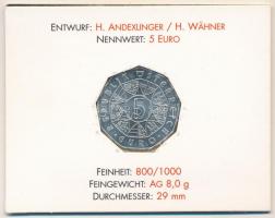 Ausztria 2002. 5E Ag "250 éves a Schönbrunn-i állatkert", "Jegesmedve" bliszterb...