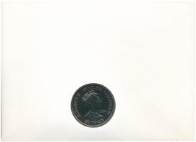 Szent Ilona 1986. 50p Cu-Ni "Napoleon halálának 165. évfordulója" érmés, francia bélyeggel...