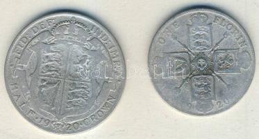 Nagy-Britannia 1920. 1Fl Ag + 1/2C Ag T:3
