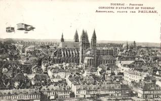 Tournai with air race pilot Paulhan