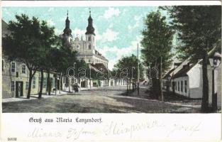 1905 Maria Lanzendorf, Strasse, Kirche / street, church