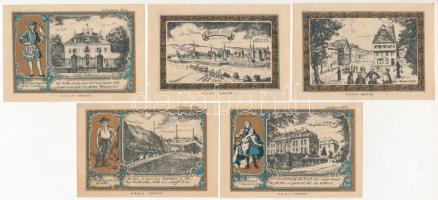 Németország / Weimari Köztársaság / Köln 1922. 50 Ffennig - 5 Mark (5xdiff) T:I
Germany / Weimar Re...