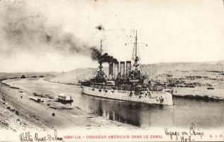 Ismalia US cruiser on the canal