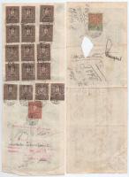 2db-os váltó tétel: Felsőméra 1927. kitöltött váltó 2000P-ről, 5000K-s illetékbélyeggel + Szikszó 19...