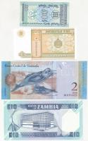 Vegyes: 4db-os venezuelai, mongol és zambiai bankjegy tétel T:I
Mixed: 4pcs of Venezuelan, Mongolia...