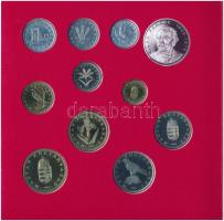 1994. 10f-200Ft (11xklf) forgalmi sor dísztokban, közte 1994. 200Ft Ag "Deák". A tokon a r...