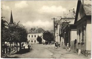 1954 Nagyrőce, Gross-Rauschenbach, Velká Revúca; utca, üzletek / street view, shops (EB)