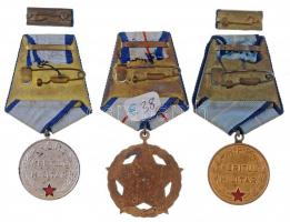 Románia 1954-1965. "Katonai Érdemrend I. és II. osztály" aranyozott és ezüstözött fém kitü...