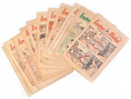 1955 Ludas Matyi 15 lapszáma, többek közt Kassowitz Félix, Kaján Tibor, Sándor Károly, Toncz Tibor karikatúráival; vegyes, részben rossz állapotban