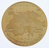 Svájc DN "1000.-banknote seit 1998" aranyozott fém emlékérem 1000Fr svájci bankjegy multic...
