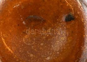 Erdélyi hutaüveg kancsó, XVIII. század vége, hibátlan. Alján apró feszültség (repedés). m: 15,5cm