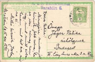 1915 Hl. Barbara, Schirmherrin der Artillerie. Offizielle Karte für Rotes Kreuz, Kriegsfürsorgeamt, ...