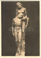 Josef Thorak - Letzter Flug / Erotic nude lady sculpture, romantic couple. Sculptures of the Third Reich. München, Haus der Deutschen Kunst. Photo Hoffmann
