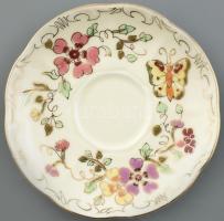 Zsolnay pillangó mintás 12 személyes mokkás készlet. Kézzel festett, jelzett, nagy része hibátlan. P...