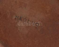 Herendi majolika kanna, Jelzett. Sérült. m: 18cm