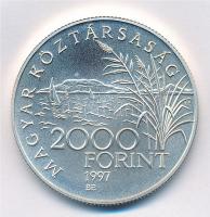 1997. 2000Ft Ag "Régi balatoni hajók / Helka és Kelén" kapszulában, sérült tanúsítvánnyal ...