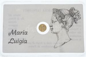 DN Mária Lujza jelzetlen modern mini Au pénz, lezárt, eredeti műanyag tokban (0.333/10mm) T:1 patina ND Maria Luigia modern mini Au coin without hallmark, in sealed plastic case (0.333/10mm) C:UNC patina