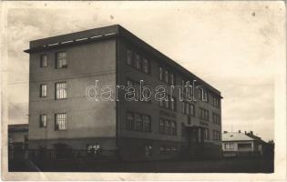 1938 Léva, Levice; Polgári iskola / Mestianska skola / school + 1938 Léva visszatért So. Stpl (EK)