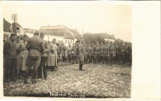 1940 Nyárádszereda, Nyárád-Szereda, Miercurea Nirajului; bevonulás, katonák / entry of the Hungarian troops, soldiers. photo