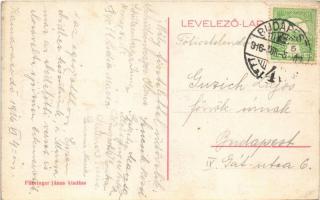 1916 Budapest XI. Kamaraerdő, Villamos vasút megállóhely, HÉV vasútállomás. Führinger János kiadása