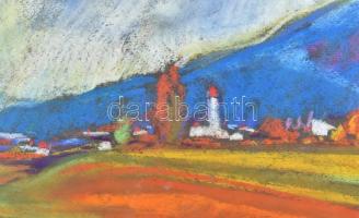 Jándi D jelzéssel: Táj. Pasztell, papír. Lap széle vágott. 35×50 cm