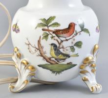 Herendi Rotschild mintás lámpa, Kézzel festett, jelzett, hibátlan, szép állapotú ernyővel. 37 cm