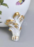 Herendi Rotschild mintás lámpa, Kézzel festett, jelzett, hibátlan, szép állapotú ernyővel. 37 cm