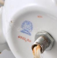 Herendi Rotschild mintás lámpa, Kézzel festett, jelzett, hibátlan, szép állapotú ernyővel. 37 cm