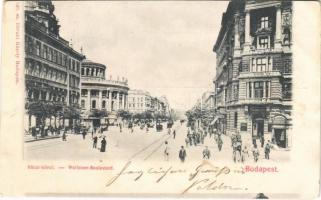 1899 (Vorläufer) Budapest VI. Váci körút (Bajcsy-Zsilinszky út), Fonciere biztosító, Takarékpénztár, Pollak testvérek üzlete (EK)