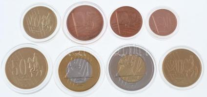 Vatikán 2008. 1c-2E (8xklf) próbaveret forgalmi sor T:1 Vatican 2008. 1 Cent - 2 Euro (8xdiff) trial strike coin set C:UNC