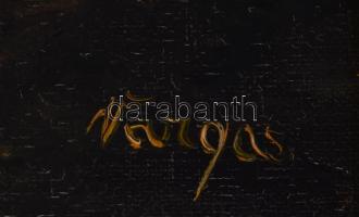 Vargas jelzéssel: Tengerparti naplemente. Olaj, karton, fa keretben, 20x22,5 cm